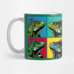 Green Iguana Pop Art - Exotic Reptile Mug